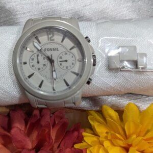 FOSSIL Watch Grant Collection Ceramic Gray Watch